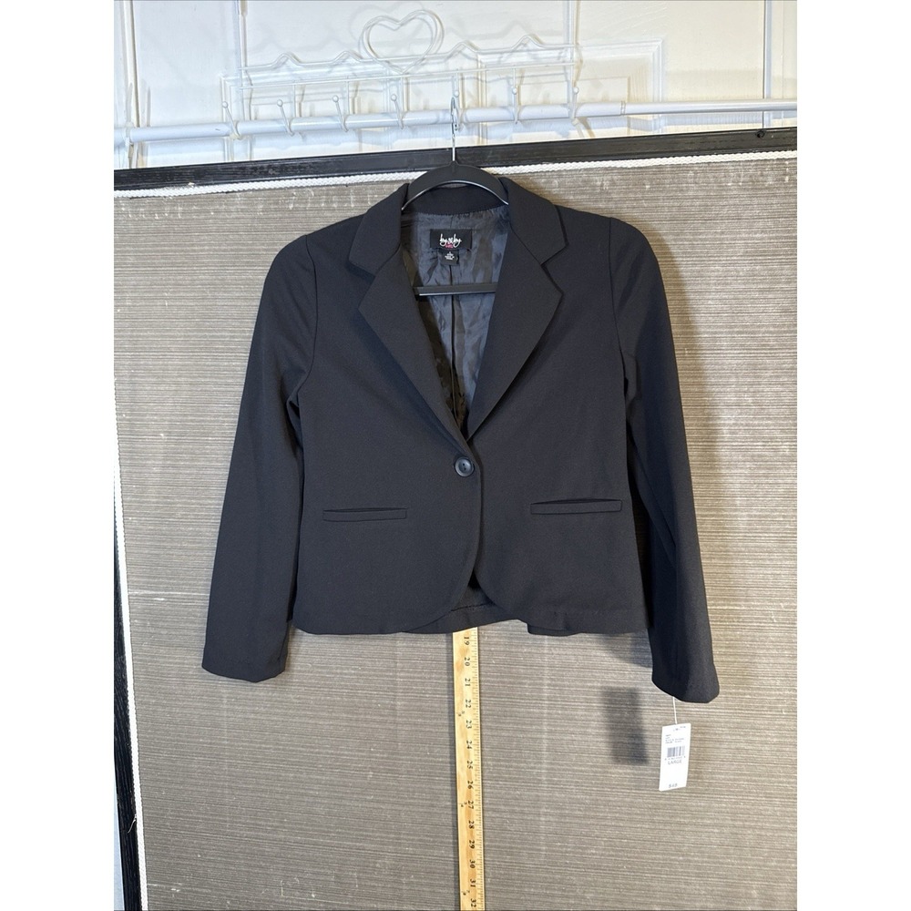 By & By Girl's One Button Cropped Blazer Jacket Size 14 Special Occasion Church